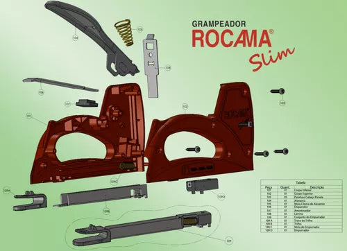 Grampeador Rocama Slim 106 Linha Hobby Artesanato Fixação Grampeador Rocama Slim 106 Linha Hobby Artesanato Fixação