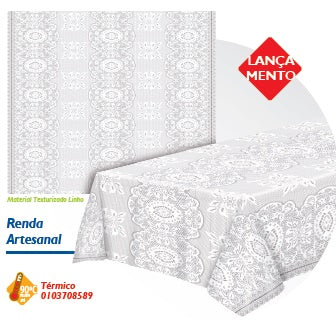Toalha plástico de mesa térmica - Renda artesanal Toalha plástico de mesa térmica - Renda artesanal