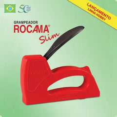 Grampeador Rocama Slim 106 Linha Hobby Artesanato Fixação