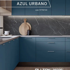 Adesivo Kroma Armário Moveis Azulejo Pia Lavável Altak (1m X 1,20m) Azul Urbano