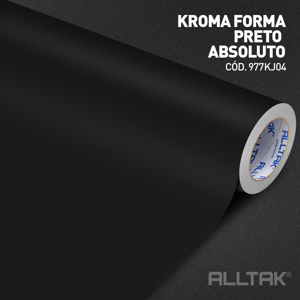 Adesivo Kroma Armário Moveis Azulejo Pia Lavável Altak (1m X 1,20m) Preto Absoluto
