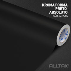 Adesivo Kroma Armário Moveis Azulejo Pia Lavável Altak (1m X 1,20m) Preto Absoluto
