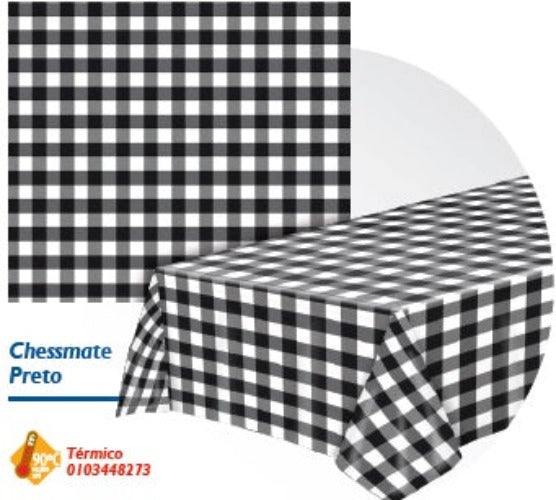 Toalha plástico de mesa térmica - Chessmate preto