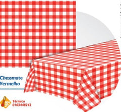 Toalha plástico de mesa térmica - Chessmate vermelho